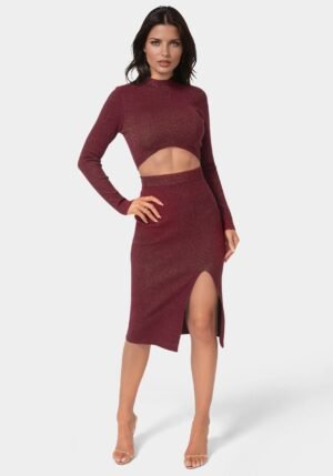 Lurex Rib Cropped Kit Set